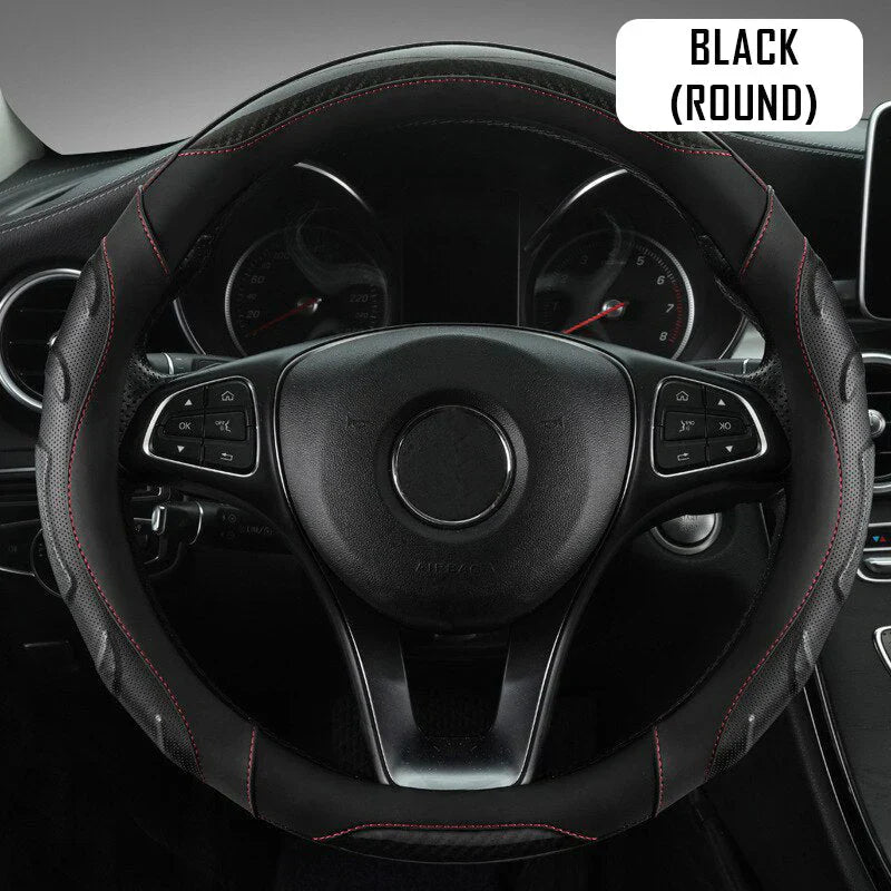 Car Steering Wheel Covers Universal Fit, Silaz Breathable Anti Slip Leather
